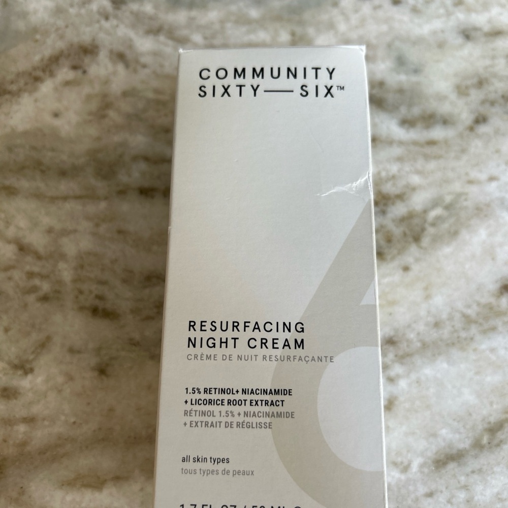 Community Sixty Six Resurfacing Night Cream Retinol 1.7oz/50mL FULL SZ SEAL BOX